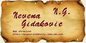 Nevena Gidaković vizit kartica
